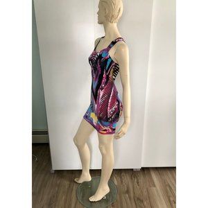 90s Bodycon Dress, Wild Print Body-con Mini Dress